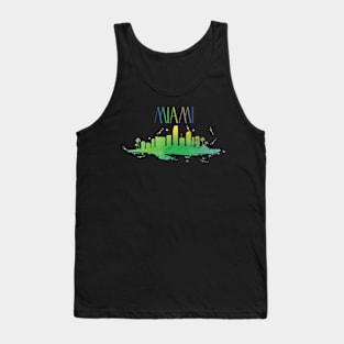 Miami Watercolor Skyline Tank Top